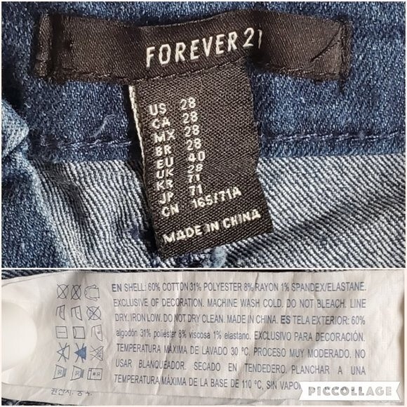 Forever 21 blue jean denim shorts sz 28 - Picture 12 of 12